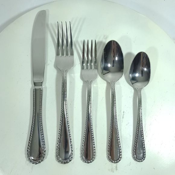 Oneida Pebblebrook Silverware Single Set Of Five Pices - Picture 3 of 8